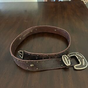 Leather and Rhinestone Belt